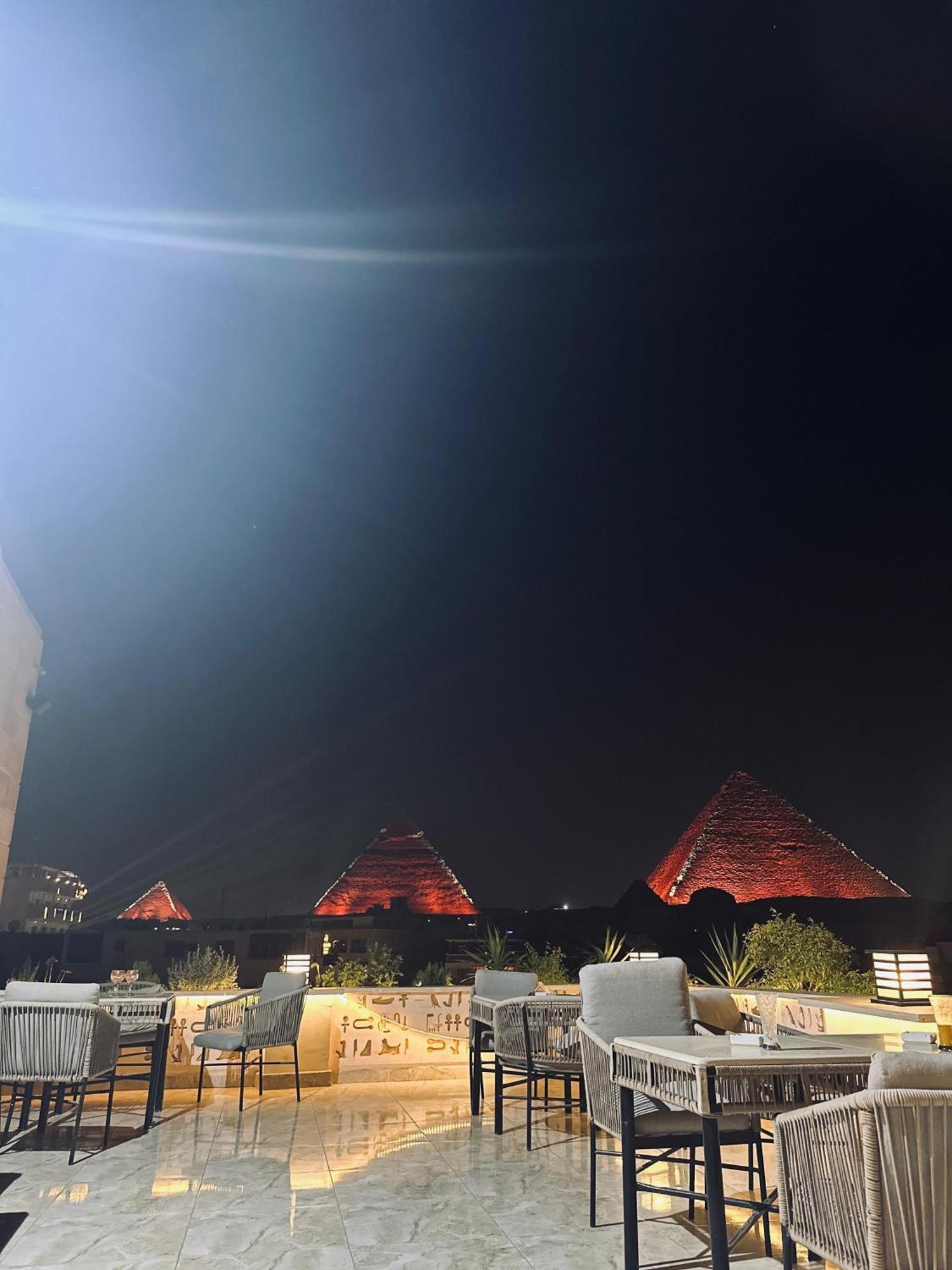 Queen Ash Pyramid View Inn Kafret el-Gabal Exteriör bild